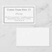 Basic Attorney Visitekaartje (Voorkant / Achterkant)