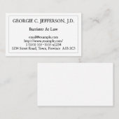 Basic Barrister bij Law Visitekaartje (Voorkant / Achterkant)