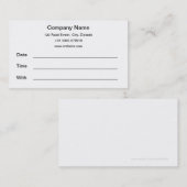 Basic-benoemingskaarten Afsprakenkaartje (Voorkant / Achterkant)