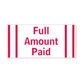 Basic - Betaald bedrag Rubber Stempel (Design)