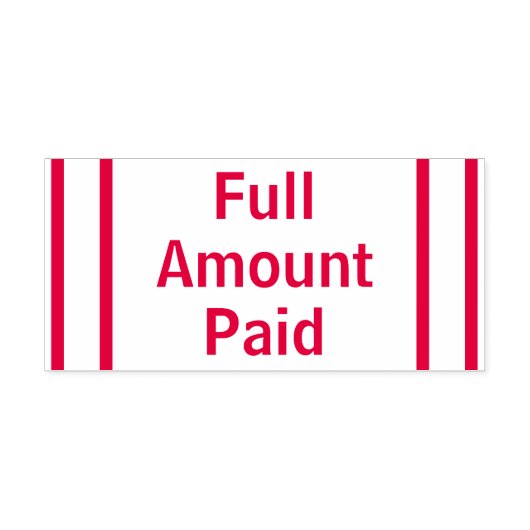 Basic - Betaald bedrag Rubber Stempel (Design)