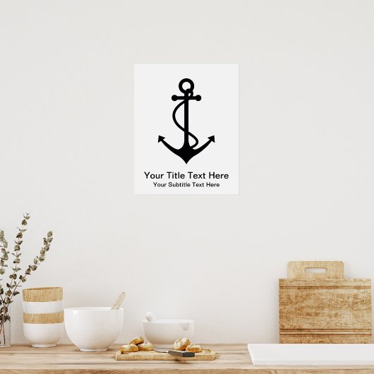 Basic Black Anchor Poster (Keuken)