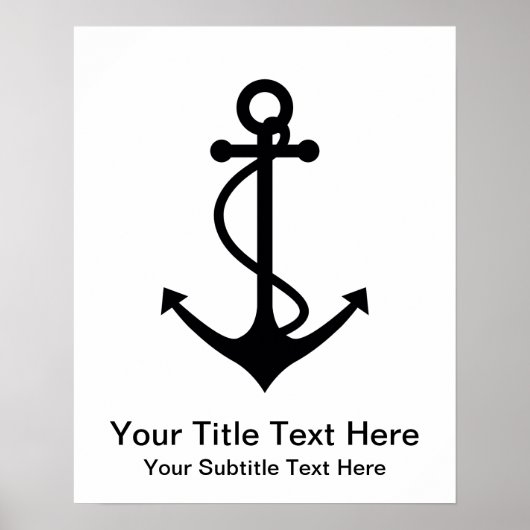 Basic Black Anchor Poster (Voorkant)