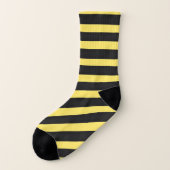 Basic Black and Yellow Bee Color Stripes Socks (Gauche - extérieur)