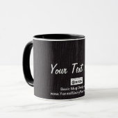 Basic Black, Jouw tekst hier Mok (Voorkant links)