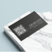 Basic Black QR Code Business Logo Aangepast Visitekaartje