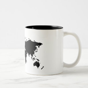 Basic Black Wereldkaart Mok
