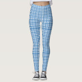 Basic Blue Plaid Leggings (Voorkant)