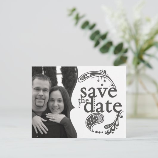 Basic Briefkaart Save the Date (Staand voorkant)