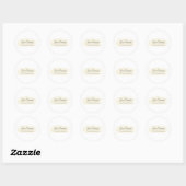 Basic Brush Custom Logo 1 Tan Ronde Sticker (Vel)