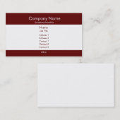 Basic Burgundy & White Visitekaartje (Voorkant / Achterkant)