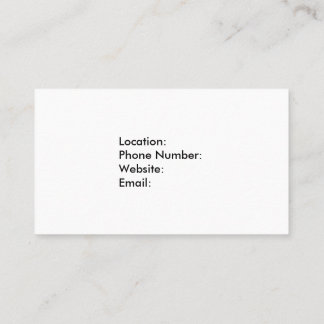Basic Business Card Visitekaartje