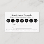 Basic Business Design Logo 7-dagplanning Afsprakenkaartje (Achterkant)