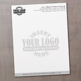 Basic Business Letterhead met WATERMARK Persoonlijk Briefhoofd