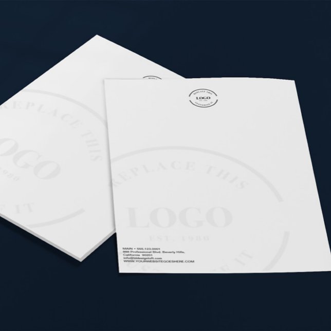 Basic business logo letterhead watermerk briefhoofd (Letterhead with faux watermark logo)