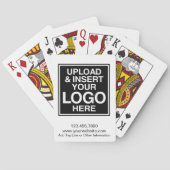 Basic Business Logo met aangepaste tekst Speelkaarten (Achterkant)