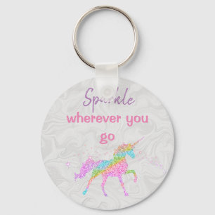 Basic Button Sleutelhanger - Unicorn