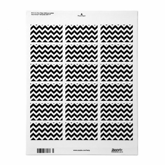 Basic Chevron Pattern Etiket (Full Sheet)