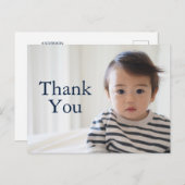 Basic Child's Birthday Foto Dank je Briefkaart (Voorkant / Achterkant)