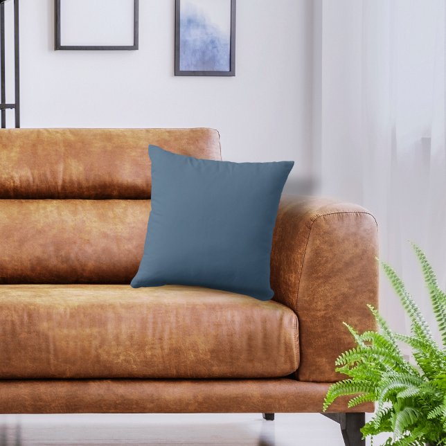 Basic Color Smokey Mountain Blue Kussen (Creator heeft geüpload)