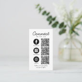 Basic Connect met ons QR Code Website Social Media Visitekaartje (Staand voorkant)
