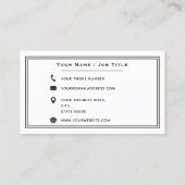 Basic Corporate Professional Business Logo Visitekaartje (Achterkant)