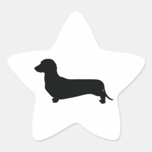 Basic Dachshund Ster Sticker