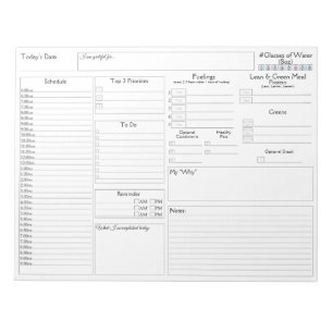 Basic - dagelijkse planner 5 en 1 Food Journal Notitieblok