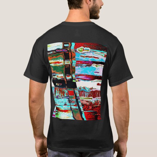 Basic Dark T-Shirt – Collapse Reflection Abstract (Achterkant)
