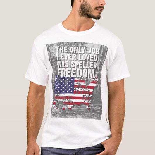 Basic Dark T-Shirt – Freedom Job (Voorkant)