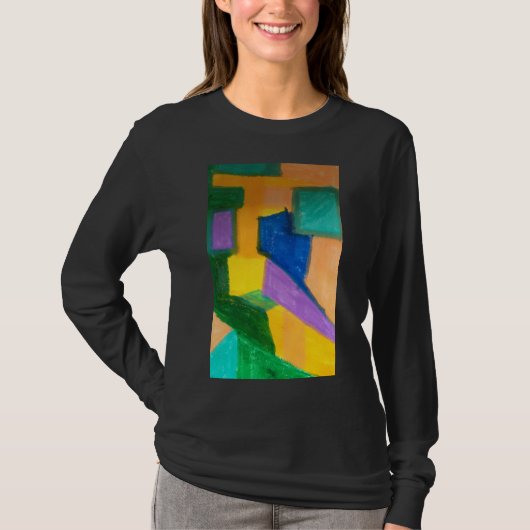 Basic Donker T-shirt abstract (Voorkant)