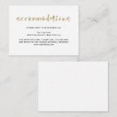 Basic Elegant Faux Gold | Accommodaties Informatiekaartje (Voorkant / Achterkant)