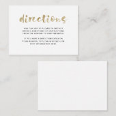 Basic Elegant Faux Gold | Routebeschrijving Informatiekaartje (Voorkant / Achterkant)