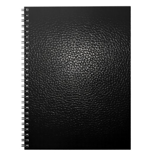 Basic en elegant zwart lederen stijl notitieboek (Voorkant)