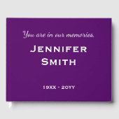 Basic- en Minimale Memorial Guestbook Gastenboek (Voorkant)