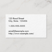 Basic- en Minimale Visitekaartje (Achterkant)