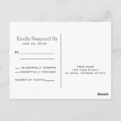 Basic Essential Black RSVP-Briefkaart Briefkaart (Achterkant)