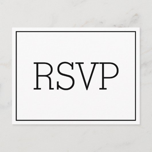 Basic Essential RSVP-Briefkaart Briefkaart (Voorkant)