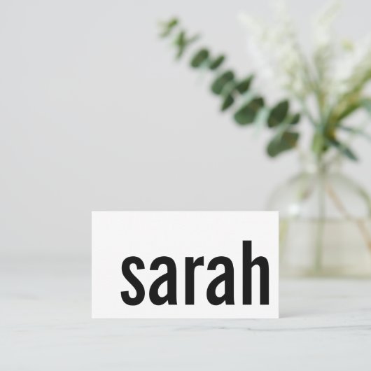 Basic Funky Bold Zwart & Wit Visitekaartjes (Staand voorkant)