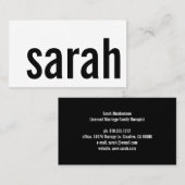 Basic Funky Bold Zwart & Wit Visitekaartjes (Voorkant / Achterkant)