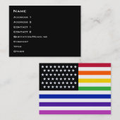 Basic Gay US-vlag Visitekaartje (Voorkant / Achterkant)