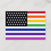 Basic Gay US-vlag Visitekaartje (Achterkant)