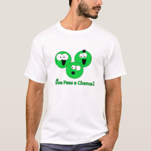 Basic: "geef erwten een kans" Pea-shirt T-shirt