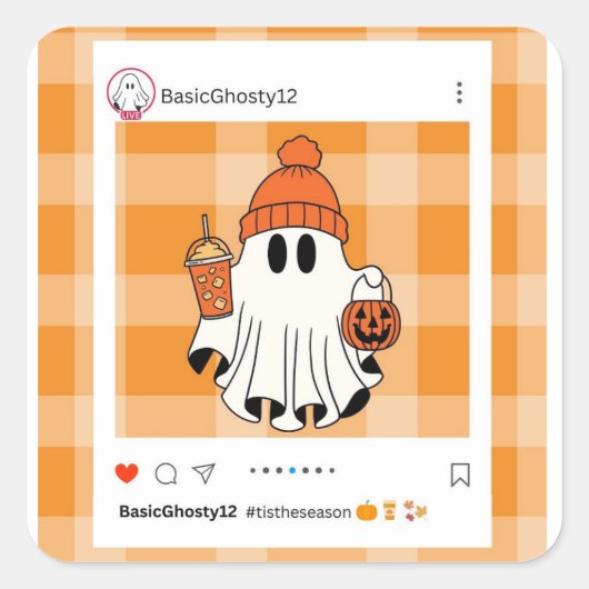 "Basic Ghosty" Kiss-Cut Stickers (Voorkant)