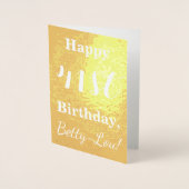 Basic Gouden folie "HAPPY 41st BIRTHDAY"; Aangepas Kaarten (Voorkant)