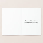 Basic Gouden folie "HAPPY 76th BIRTHDAY"; Aangepas Kaarten (Binnen)