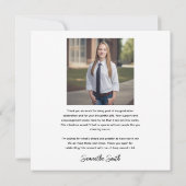 Basic Graduation Party Flat Thank You Card Bedankkaart (Achterkant)