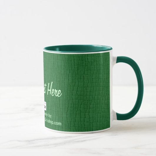 Basic Green, Jouw tekst hier Mok (Rechts)