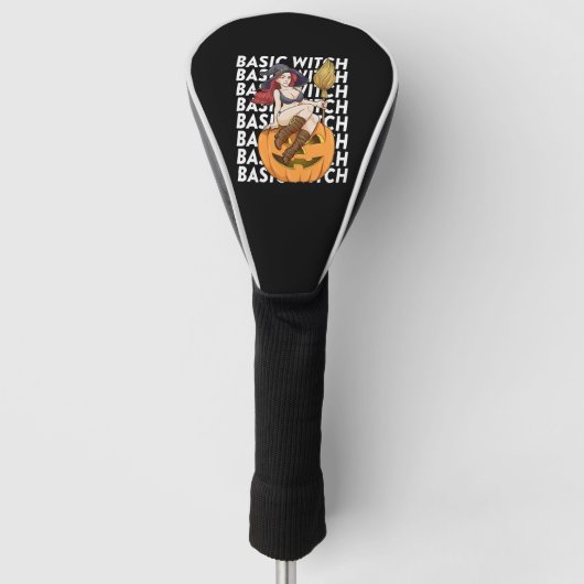 Basic heks Halloween kostuum grappig sarcastisch Golfheadcover (Voorkant)