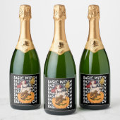 Basic heks Halloween kostuum grappig sarcastisch Sparkling Wijnetiket (Flessen)